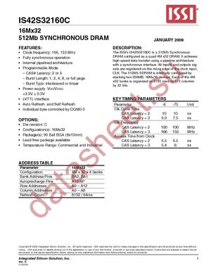 IS42S32160C-6BL datasheet  